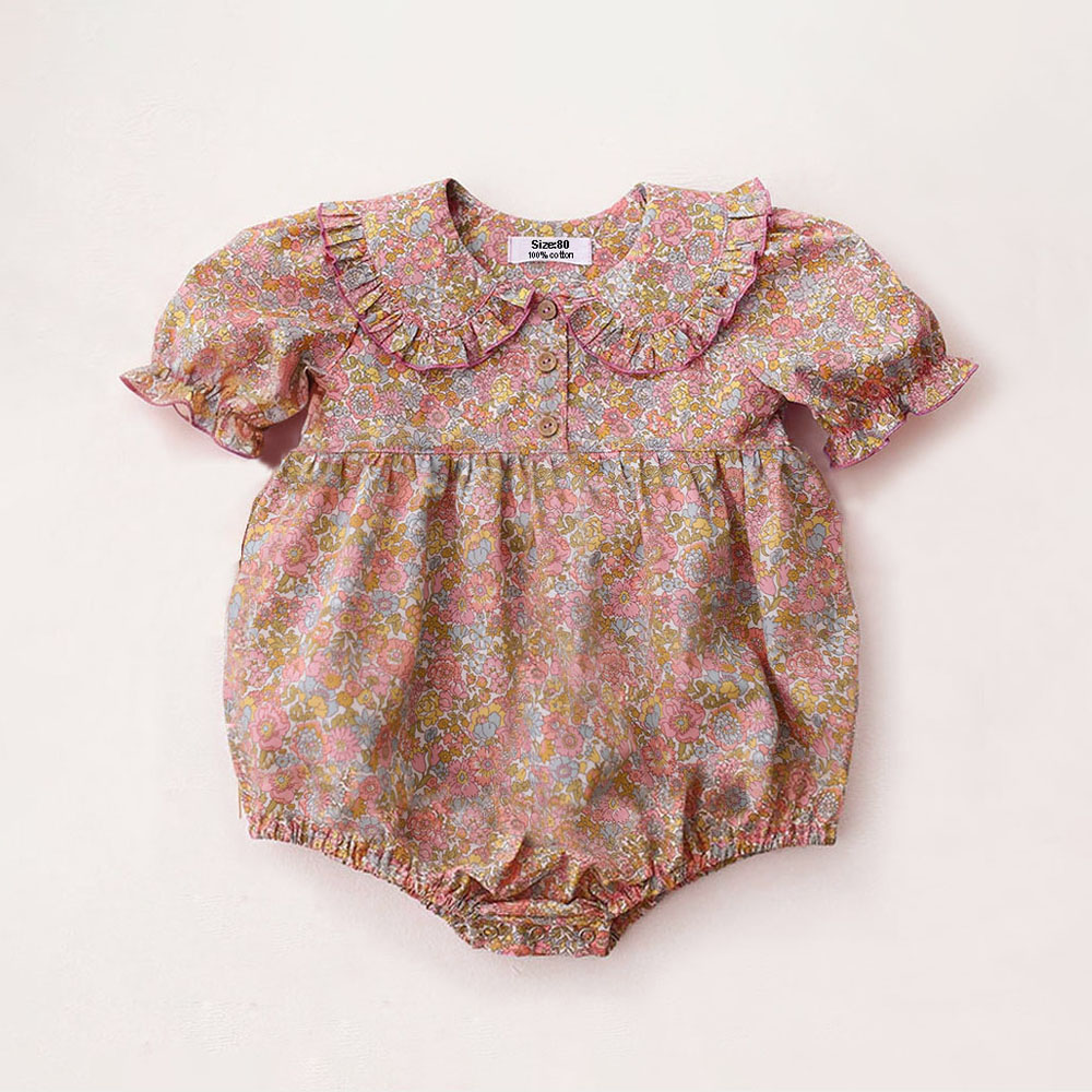 Baby Clothing Brands - Sommer Neugeborenen Einteiler Niedlicher Blumenmädchen-Strampler aus