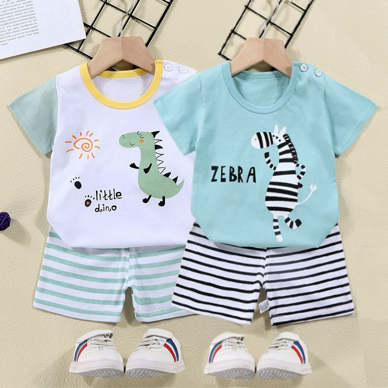 Baby Clothing For Summer - Baumwolle T-shirts + Shorts 2-stück Trainingsanzug