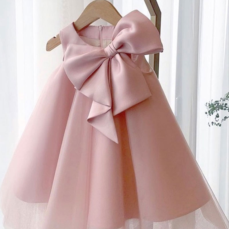 Baby Clothing For Summer - Sommer großen Bogen Baby Mädchen Kleid