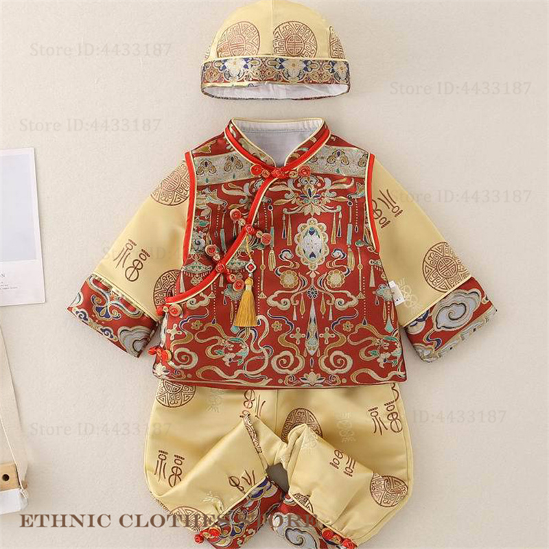 Baby Clothing Sets Boy - Chinesische Babys einjährige Tang-Anzug Kostüm Hundert