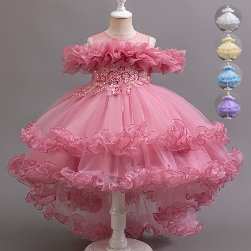 Baby Z Clothing - Mädchen Blume Prinzessin Pailletten Baby Hochzeit