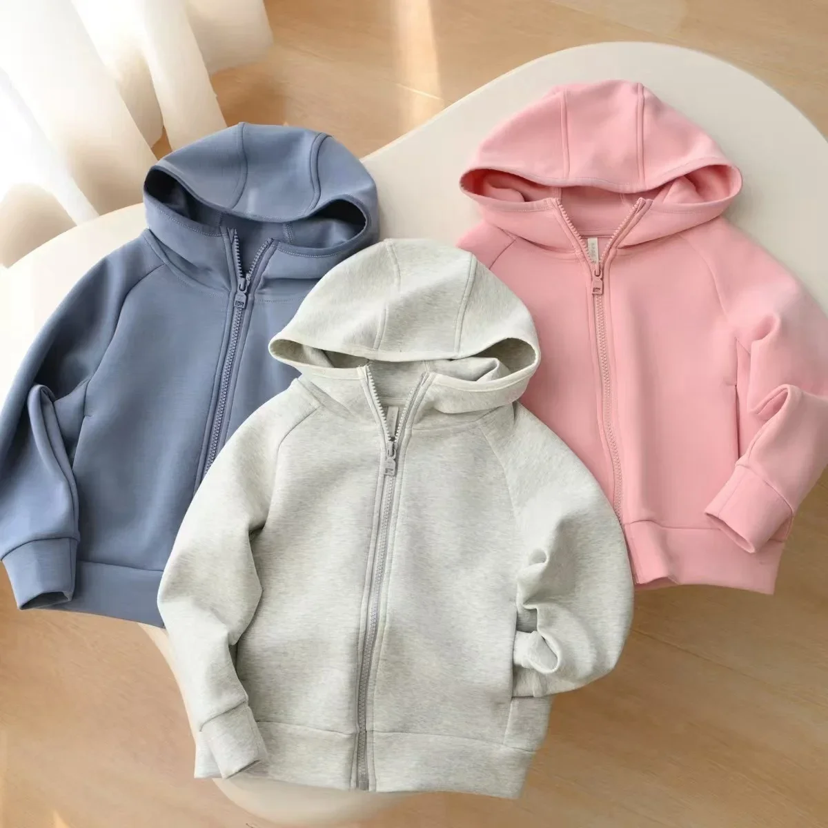 Knit Cardigan Infant - Jungen Kapuzen-Sweatshirt-Jacke mit Reißverschluss, lässige Strickjacke,