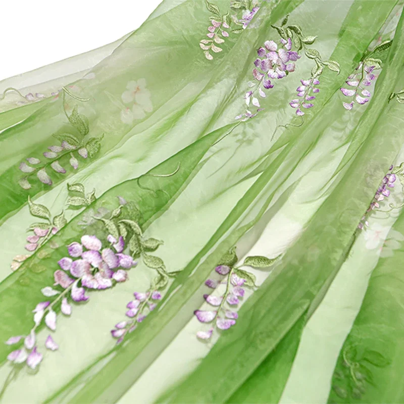 Baby Clothing For Summer - Glyzinien Stickerei Stoff DIY Hanfu alten