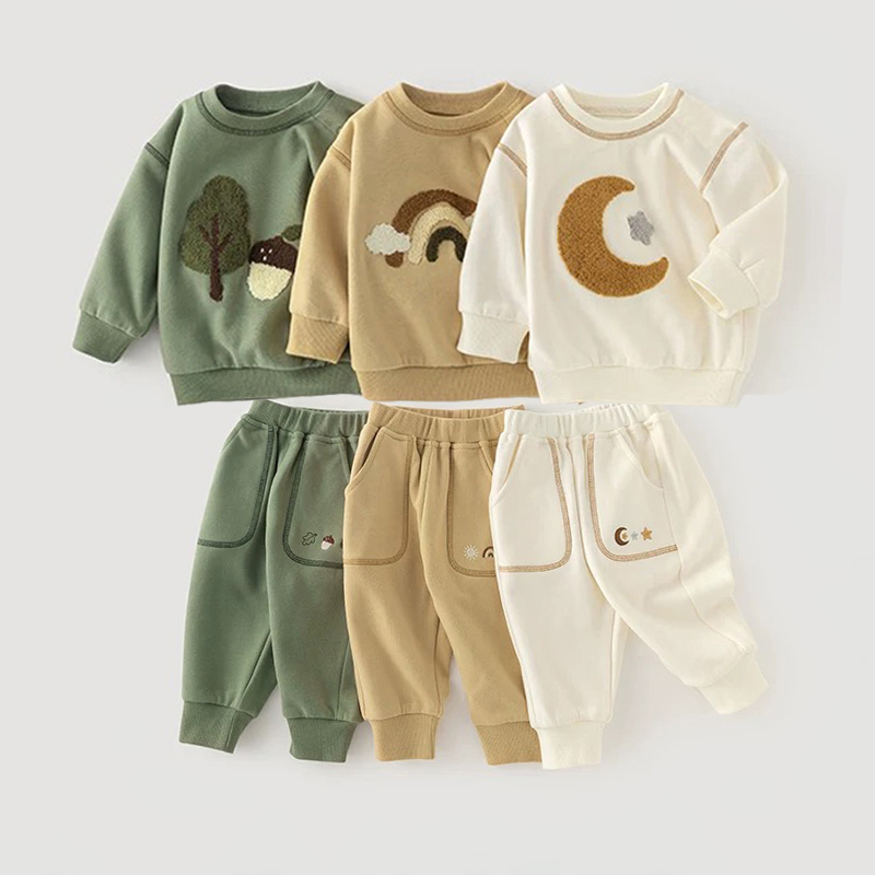 Niedliche bestickte Sweatshirt – Baby Clothing Sets Boy Bewertung und Preis