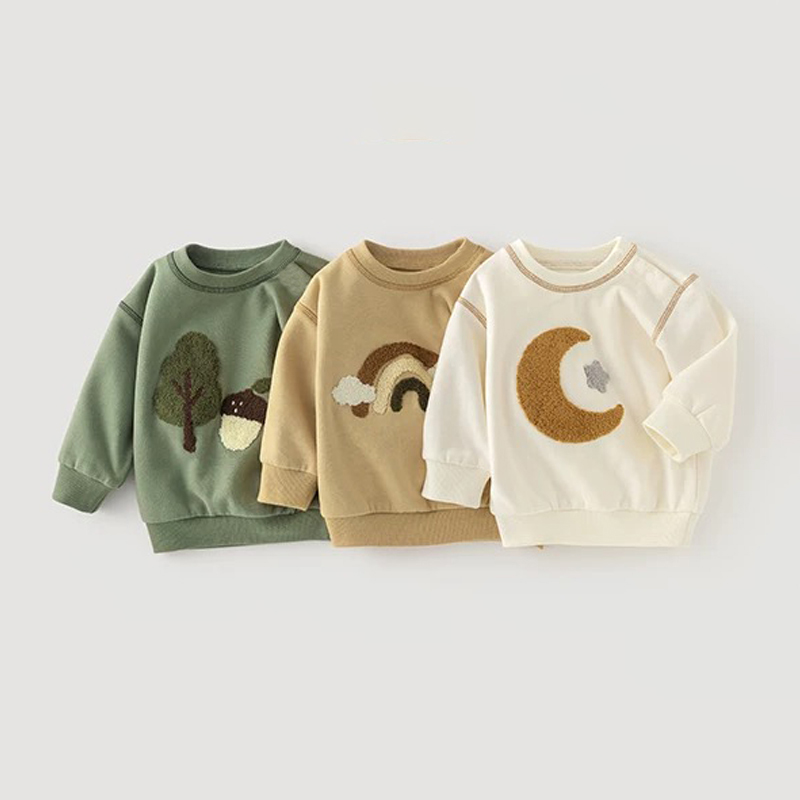 Niedliche bestickte Sweatshirt – Baby Clothing Sets Boy Bewertung und Preis